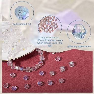 360 pièces 3 brins de perles de verre électrolytiques de style(EGLA-SZ0001-25A)-2