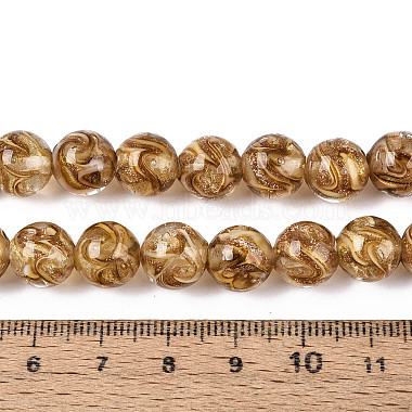 Handgemachte gold sand GlasPerlenstr&auml;nge(LAMP-T023-31E)-4