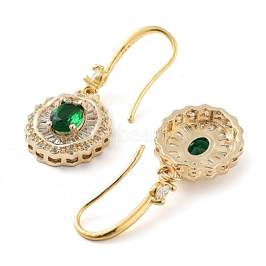 Brass with Glass Dangle Earrings(EJEW-Q800-05KCG)-2
