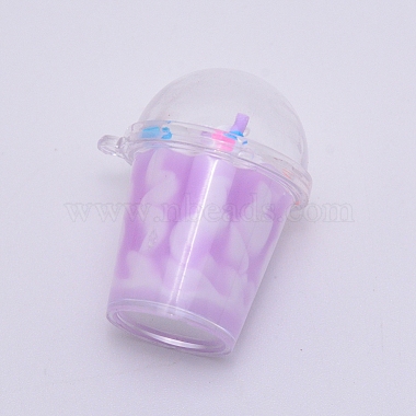 Resin Bubble Tea Pendants(RESI-WH0011-06B)-2