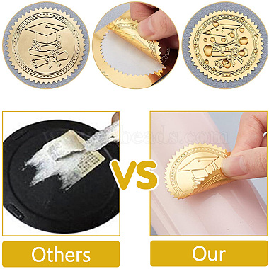 12 Sheets Self Adhesive Gold Foil Embossed Stickers(DIY-WH0451-036)-3