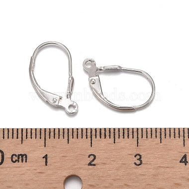 Sterling Silver Leverback Hoop Earring Findings(X-STER-A002-181)-4