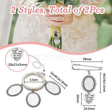 Imitation Pearl Wedding Bouquet Jewelry Set(BJEW-FH0001-01A)-2