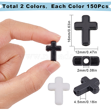 300Pcs 2 Colors Opaque Acrylic Beads(SACR-SC0001-17)-2