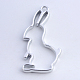 Alloy Bunny Open Back Bezel Pendants(X-PALLOY-S047-41B-FF)-2