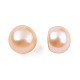 Half Drilled Natural Cultured Freshwater Pearl Beads(PEAR-N020-06A)-6