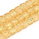 perles &agrave; la main en verre de feuille brins(FOIL-Q002-04H)-1