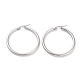 Non-Tarnish Ring 304 Stainless Steel Hoop Earrings for Women Men(EJEW-B049-01E-P)-1