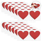 50Pcs Coated Scratch Off Film Password Sticker, DIY Scraping Award Card, Heart, Red, 167x75x0.1mm(DIY-TA0015-48A)
