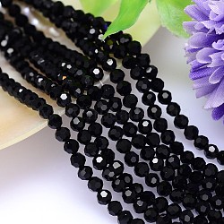Imitation Austrian Crystal Bead Strands, Grade AAA, Faceted(32 Facets) Round, Black, 10mm, Hole: 0.9~1mm, about 40pcs/strand, 15.7 inch(G-M181-10mm-23A)