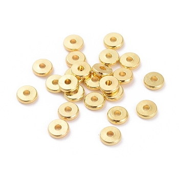 Brass Spacer Beads, Disc, Disk Beads, Golden, 6x1.5mm, Hole: 1.8mm