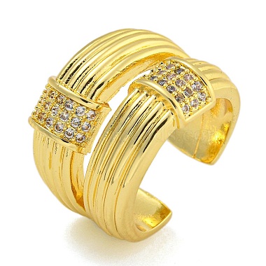 Clear Brass+Cubic Zirconia Finger Rings