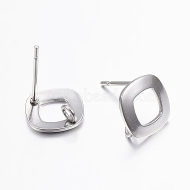 304 Stainless Steel Stud Earring Findings(X-STAS-I071-15P)-2