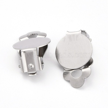 304 Stainless Steel Clip-on Earring Setting(STAS-L244-49P)-3