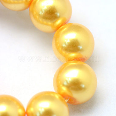 Baking Painted Pearlized Glass Pearl Round Bead Strands(X-HY-Q003-6mm-56)-3