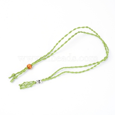 6mm Yellow Green Waxed Cord Necklaces