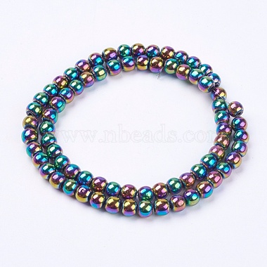 1Strand Grade A Non-Magnetic Synthetic Hematite Beads Strands(X-G-S096-6mm-5)-2