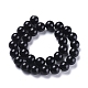 Natural Black Stone Beads Strands(G-I288-A02-12mm)-2