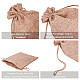 pochettes d'emballage en toile de jute (polyester) sacs à cordon(ABAG-BC0001-07B-18x13)-4
