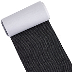 Polyester Iron on Clothing Patch Tape, Elbow Knee Repair Patch for Down Coat, Umbrella, Suitcase, Black, 105x0.5mm, 1.49m/pc(DIY-WH20032-02)