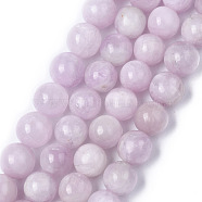 Natural Gemstone Kunzite Round Beads Strands, Spodumene Beads, 5~5.5mm, Hole: 1mm, 16 inch(G-O030-5mm-06)