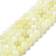 Natural New Jade Beads Strands, Grade AB+, Round, 8~8.5mm, Hole: 1.2mm, about 45~47pcs/strand, 14.76~15.08 inch(37.5~38.3cm)(X-G-F716-04B)