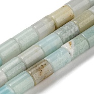 Natural Flower Amazonite Beads Strands, Column, 7.5~8x6mm, Hole: 1.2mm, about 48~50pcs/strand,  15.16''~15.31''(38.5~38.9cm)(G-Q1008-A10)