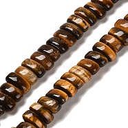 Natural Tiger Eye Beads Strands, Rectangle, 9x4x4.5mm, Hole: 1mm, about 93pcs/strand, 15.28''(38.8cm)(G-Q167-B08-01)
