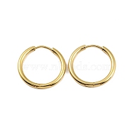 Ion Plating(IP) 304 Stainless Steel Huggie Hoop Earrings, Real 18K Gold Plated, 12 Gauge, 20x2mm, Pin: 1mm(EJEW-M218-04C-G)