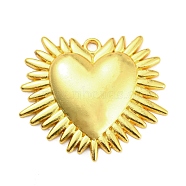Alloy Rhinestone Settings Pendant, Heart, Golden, 29x33x4mm, Hole: 2mm(PALLOY-H132-02G-09)