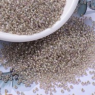 MIYUKI Round Rocailles Beads, Japanese Seed Beads, (RR3191) Silverlined Light Blush AB, 11/0, 2x1.3mm, Hole: 0.8mm, about 5500pcs/50g(SEED-X0054-RR3191)