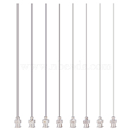 8Pcs 8 Style 304 Stainless Steel Blunt Tip Dispensing Needle with Brass Luer Lock, Long Syringe Needle Applicator Needles for Liquid Measuring Epoxy Resin Craft, Stainless Steel Color, 13.2x0.6x0.6cm, 1pc/style(FIND-FG0002-98)