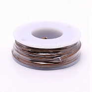 Round Aluminum Wire, with Spool, Coconut Brown, 12 Gauge, 2mm, 5.8m/roll(AW-G001-2mm-15)