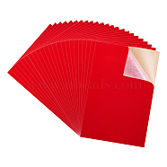 Jewelry Flocking Cloth, with Rubber, Red, 29.5x20cm(TOOL-BC0008-11C)