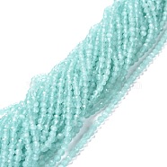 Cat Eye Beads Strands, Round, Faceted, Pale Turquoise, 3mm, Hole: 0.2mm, 14.17 inch(36cm), 122pcs/strand(CE-I005-B34)