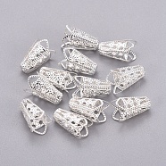 Iron Bead Caps, Silver Color Plated, 16x10mm, Hole: 1.8mm(IFIN-TAC001-51-S)