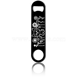 430 Stainless Steel Bottle Openers, Laser Cut, Rectangle, Dog, 178x40x2mm(AJEW-WH0259-049)