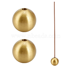 Brass Incense Burner Holder, Round, Raw(Unplated), 15.5x14.5mm(AJEW-WH0077-233C)