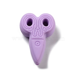 Food Grade Silicone Focal Beads, Silicone Teething Beads, Scissor, Lilac, 29.5x20x9mm, Hole: 2mm(SIL-E010-01D)