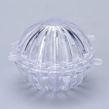 Plastic Candle Molds, for Candle Making Tools, Cactus Shape, Clear, 104.5x104x68mm, Hole: 33mm, Inner Diameter: 74mm