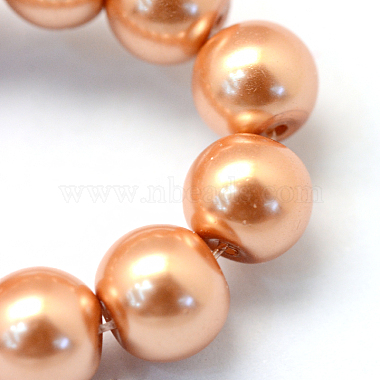 Baking Painted Pearlized Glass Pearl Round Bead Strands(HY-Q330-8mm-33)-3