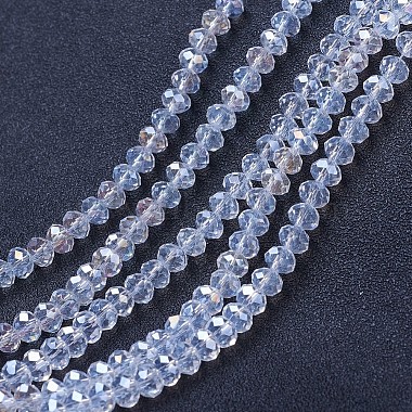 Clear AB Rondelle Glass Beads