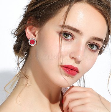 5 Pairs 5 Style Cubic Zirconia Diamond Stud Earrings(EJEW-AN0004-30)-5