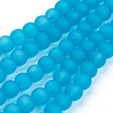 6mm DarkTurquoise Round Glass Beads