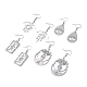 Chakra Theme Hollow Charm Dangle Earrings(EJEW-JE04719)-1