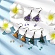 3 Pairs 3 Colors Glass & Acrylic Flower Dangle Earrings(EJEW-TA00409)-4