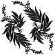 4Pcs 2 Style Leaf Computerized Embroidery Cloth Iron on/Sew on Patches(DIY-GF0005-33B)-1