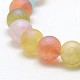 Electroplate AB Color Plated Frosted Synthetic Crackle Quartz Round Beads Strands(G-L155-6mm-10)-2