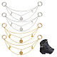 4Pcs 2 Colors Alloy Boot Strap Chains(HJEW-DR00130)-1