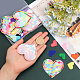 3 Sets 2 Styles Heart Polyester Embroidery Applique Patch(PATC-GL0001-01)-3